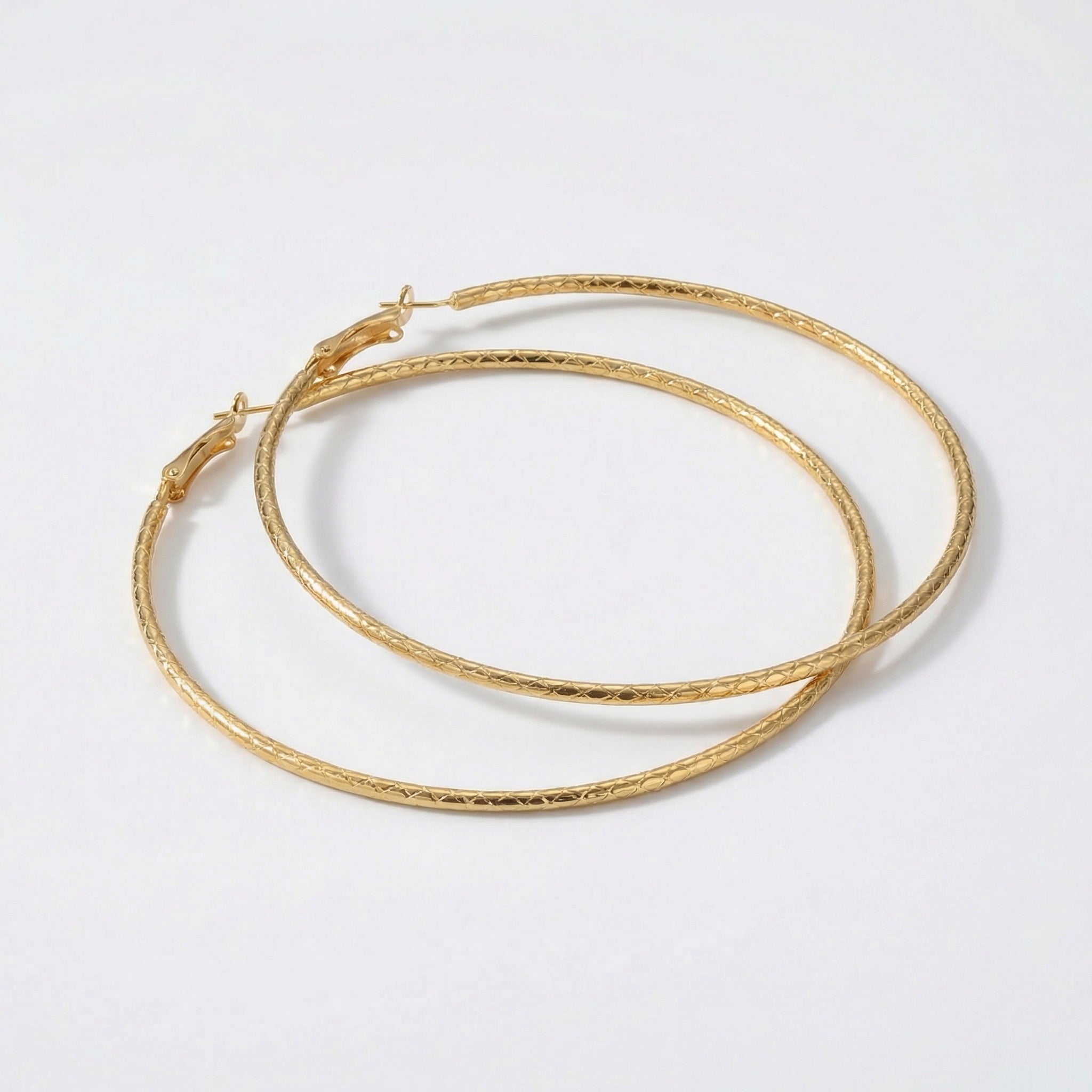 Lara Gold-Tone Stainless Steel Large Hoop Earrings