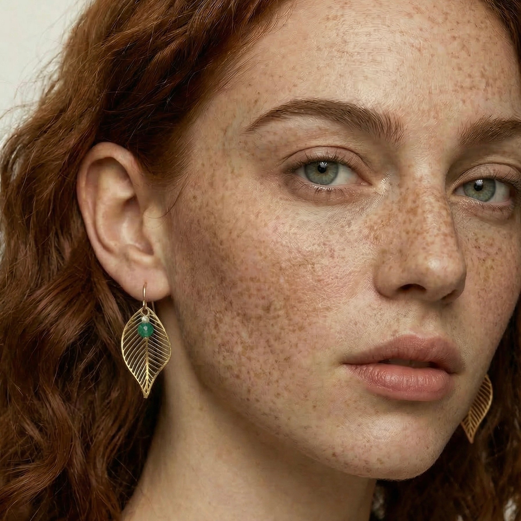 NOVA — Gold-tone Stainless Steel & Natural Stone Earrings