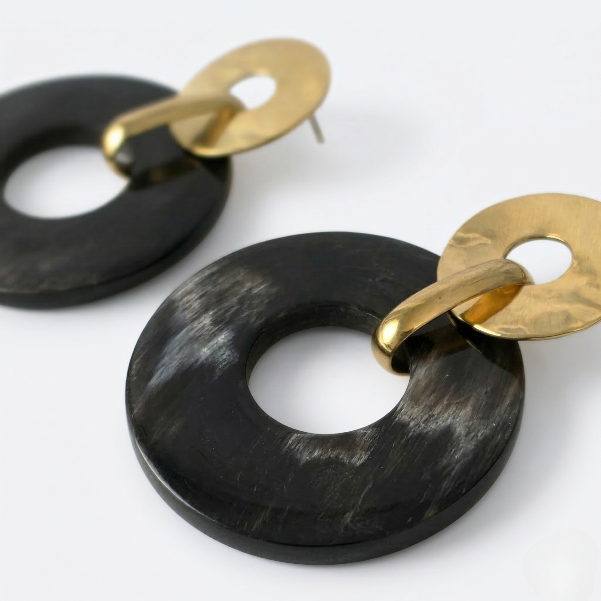 CORY Round Horn Drop Earrings