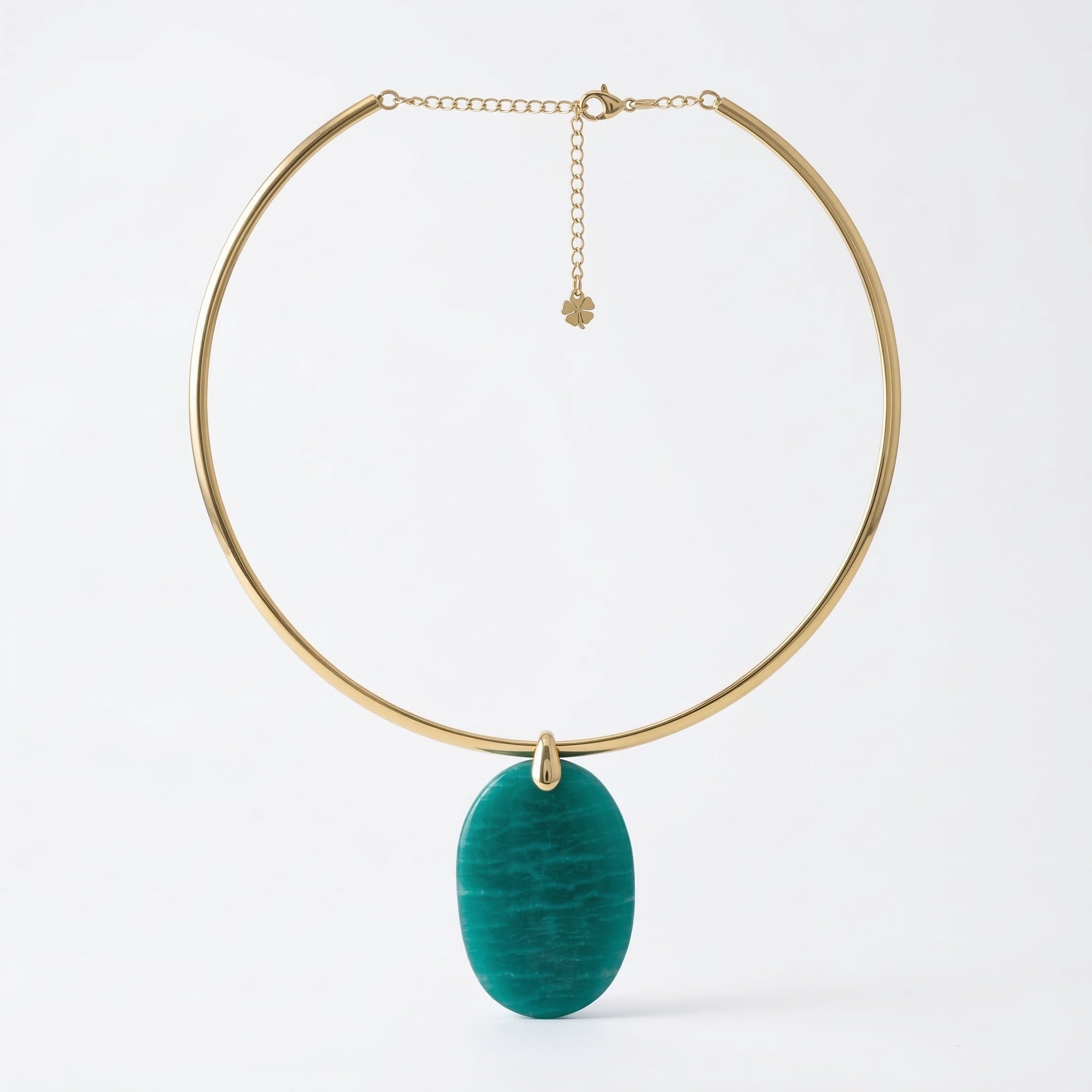 MESKI — Gold-tone Stainless Steel & Amazonite Necklace