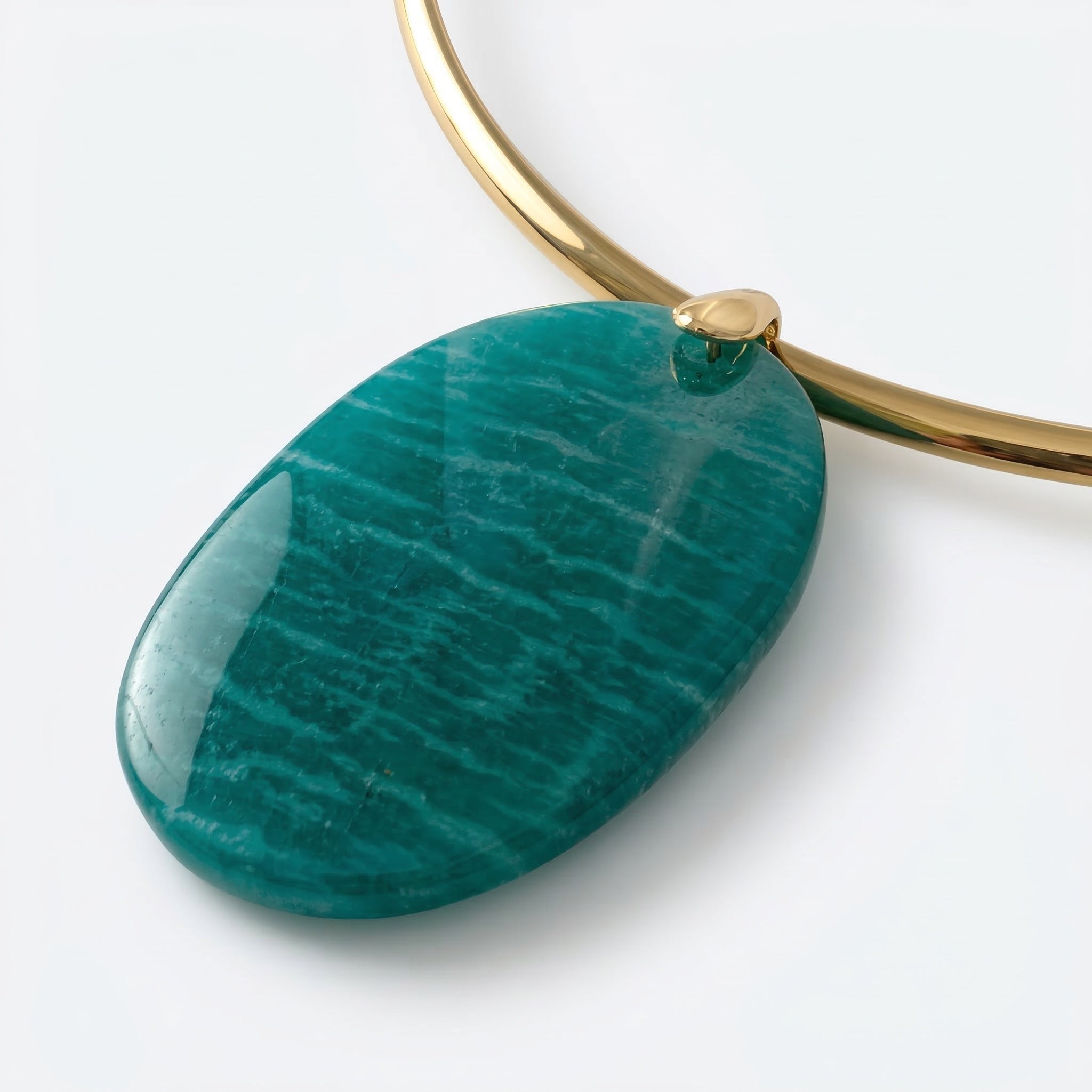 MESKI — Gold-tone Stainless Steel & Amazonite Necklace
