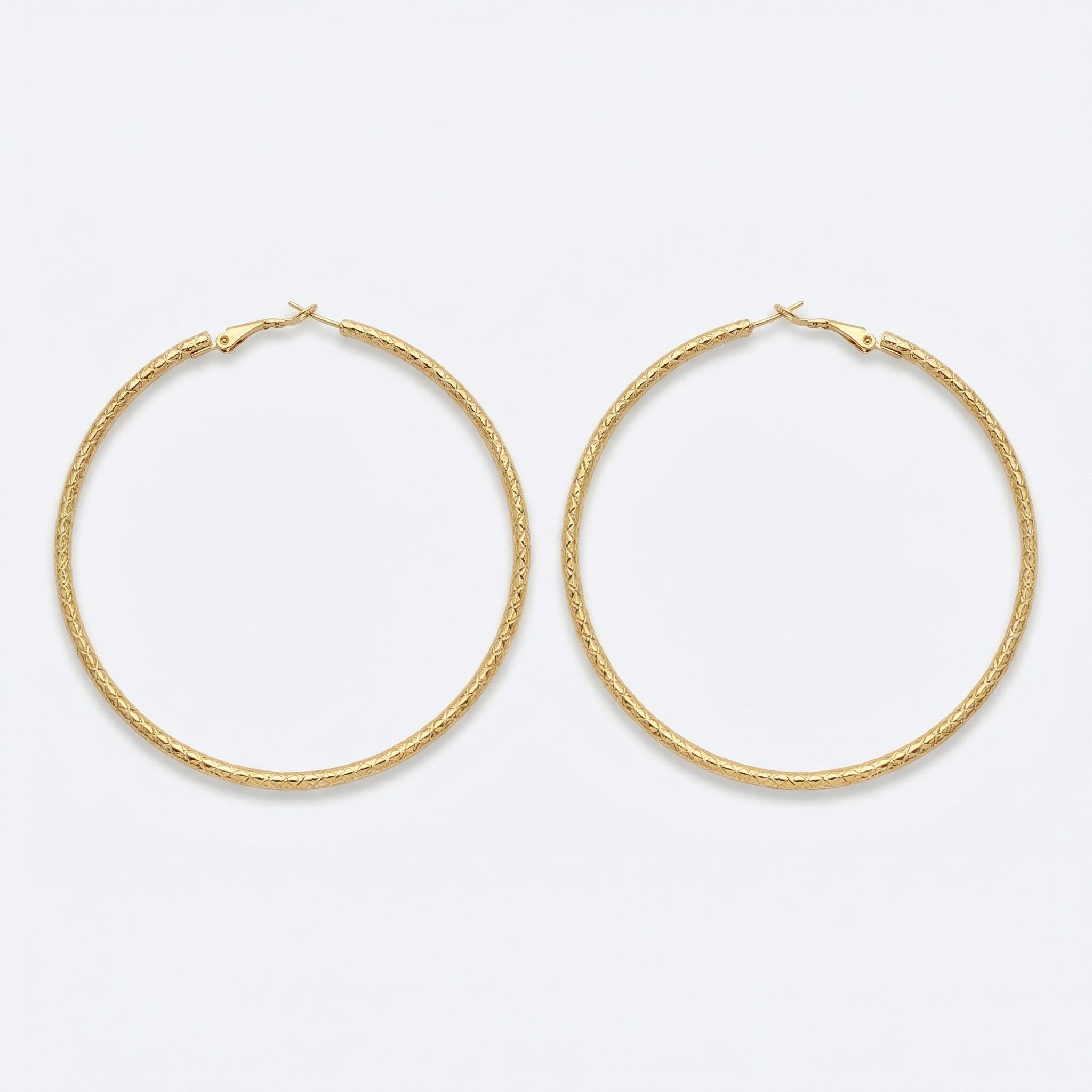Lara Gold-Tone Stainless Steel Large Hoop Earrings