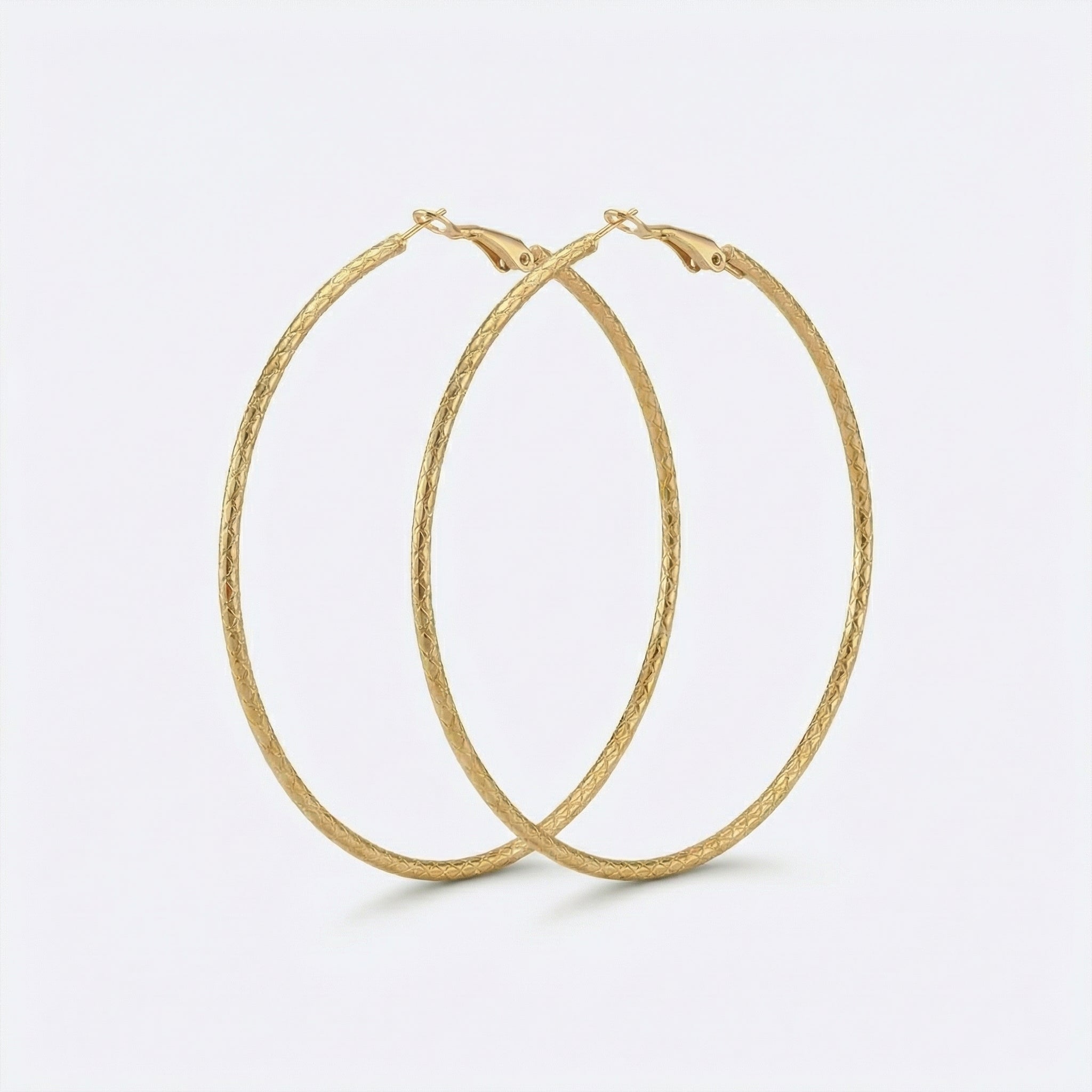 Lara Gold-Tone Stainless Steel Large Hoop Earrings