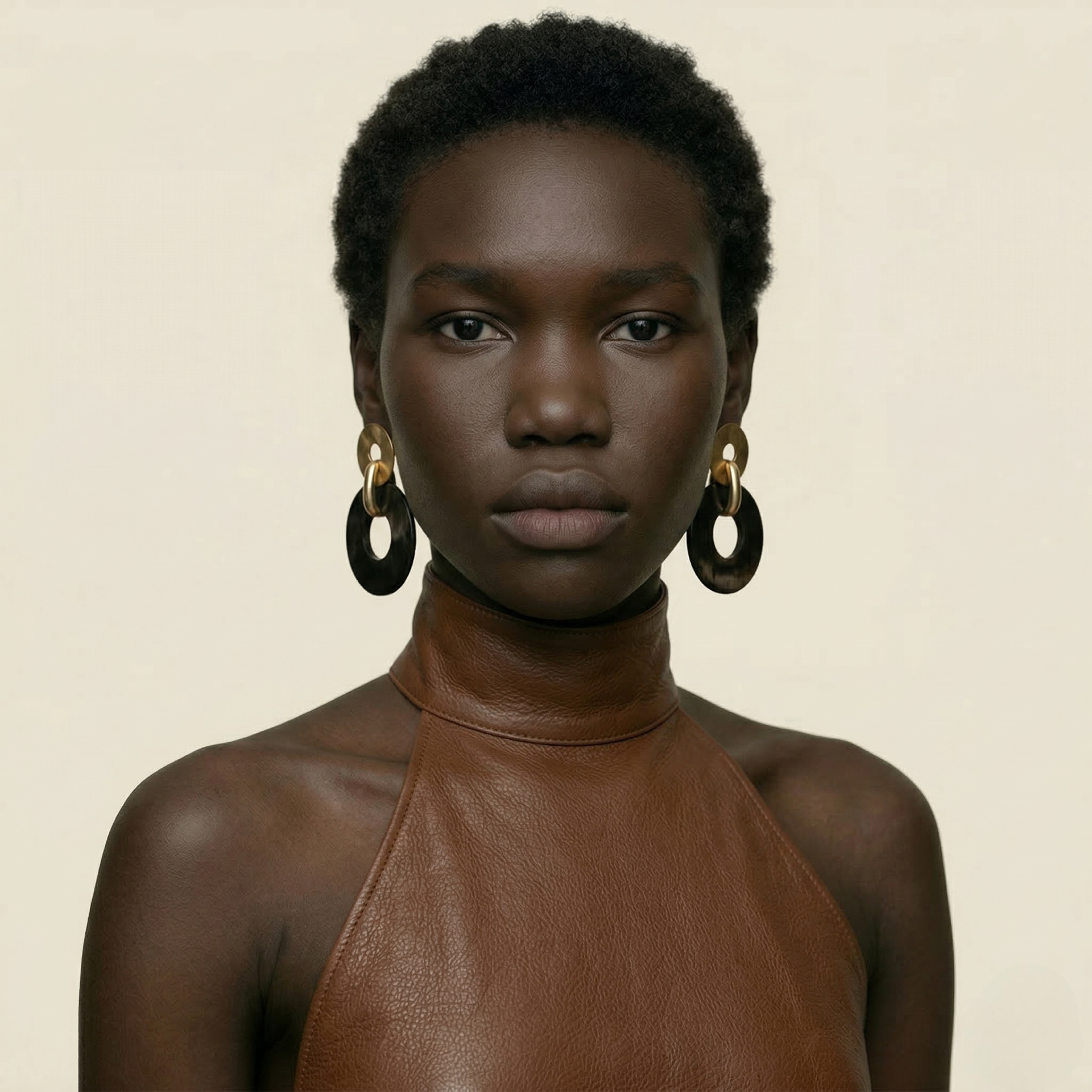 CORY Round Horn Drop Earrings