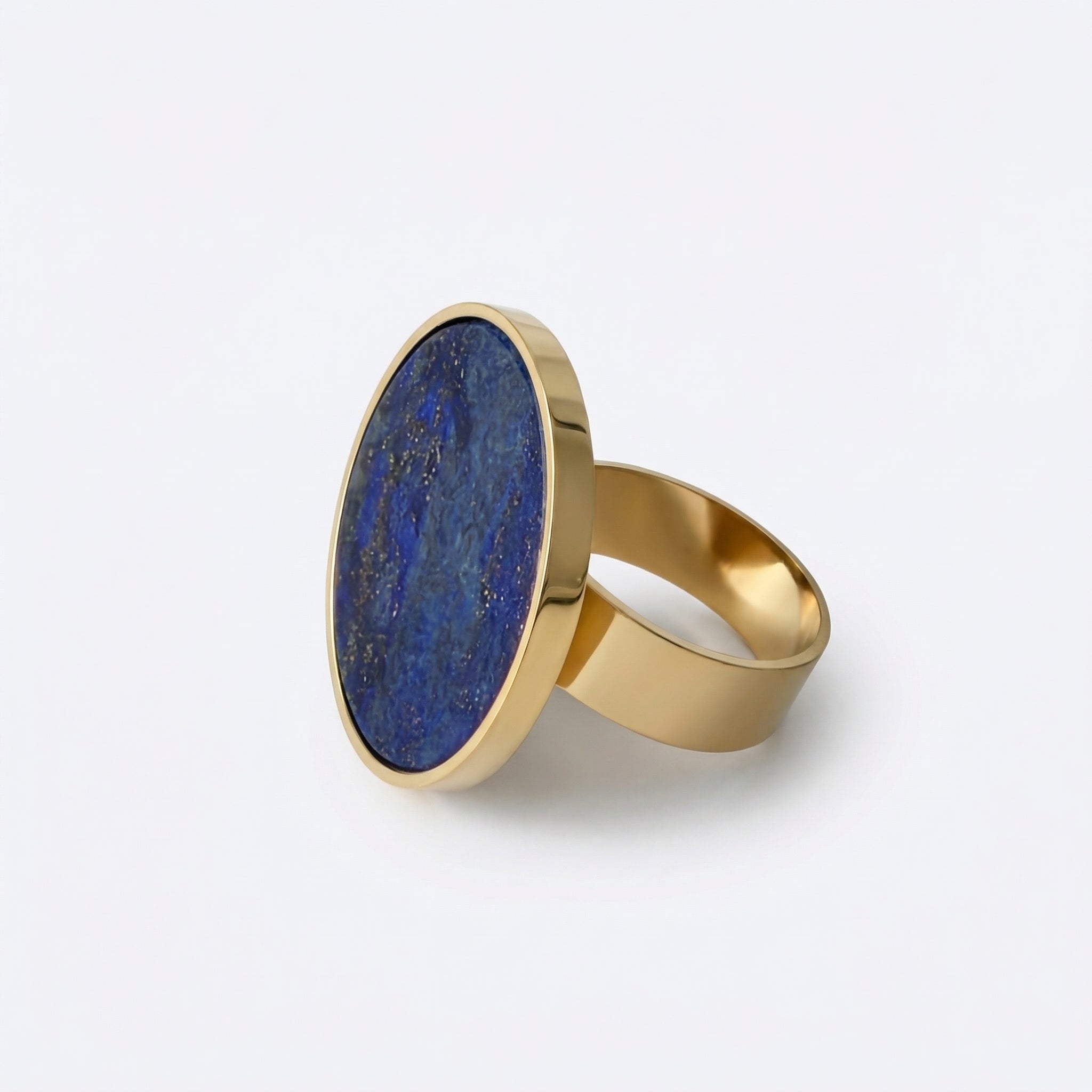 MARA — Gold-tone Stainless Steel & Lapis Lazuli Ring
