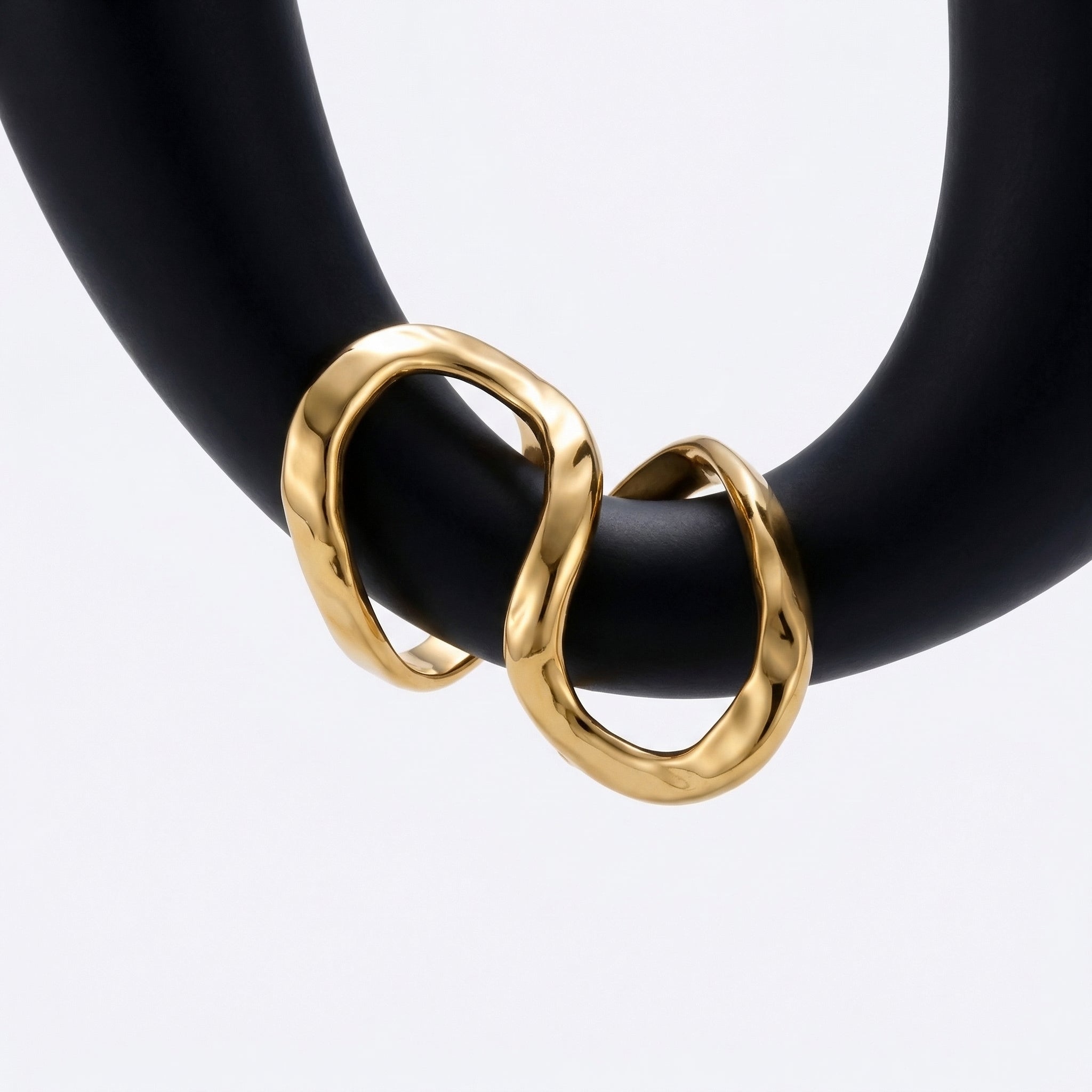 SIA — Gold-tone Stainless Steel Ring