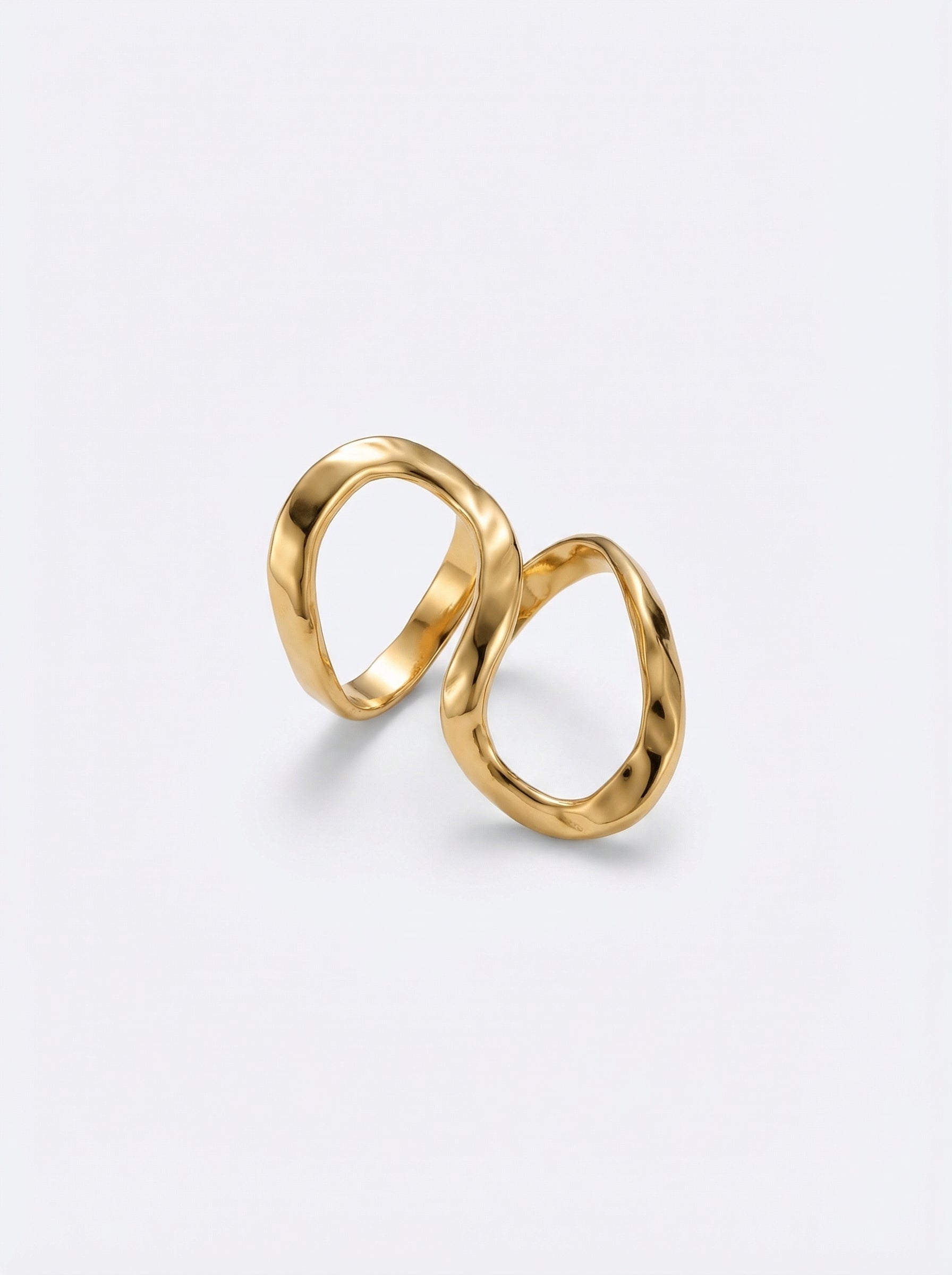 SIA — Gold-tone Stainless Steel Ring